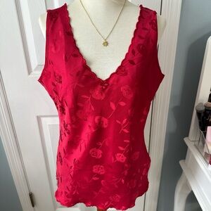 Bed of Roses Red Floral Top